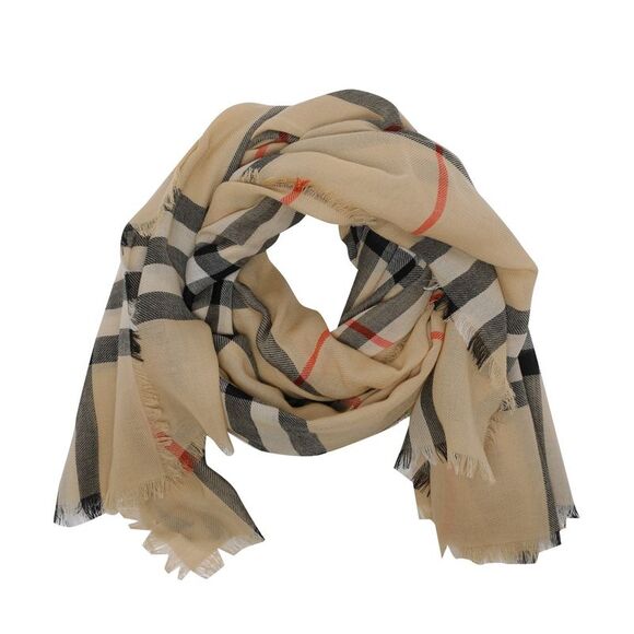 Burberry Women Check Motif Scarf